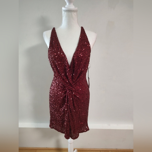 ASTR the Label Sequin Twist Front Minidress Nwt - Picture 1 of 4